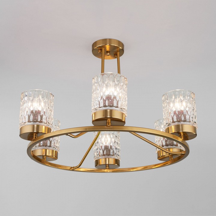 Люстра на штанге eurosvet calle 60127/6 латунь