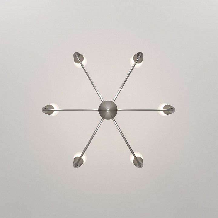 Подвесная люстра eurosvet rhyton 60167/6 никель