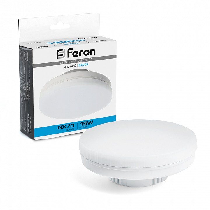 Лампа светодиодная feron lb-472 gx70 15вт 6400k 48305