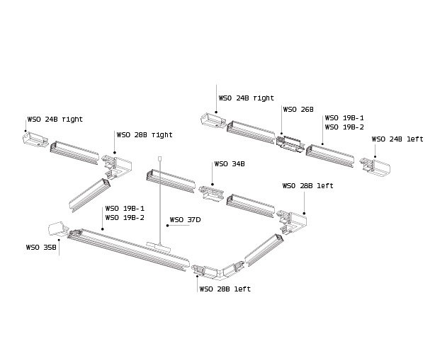 Трек накладной italline wso wso 19b-1 black