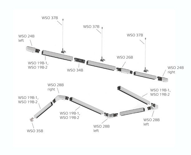 Соединитель гибкий для треков italline wso wso 560 black