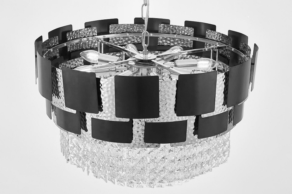 Подвесная люстра lumina deco molina ldp 7045-600 bk+chr