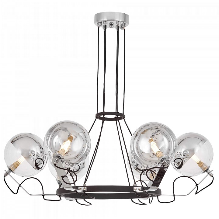 Подвесная люстра lumina deco marseo ldp 9110-6 bk+chr