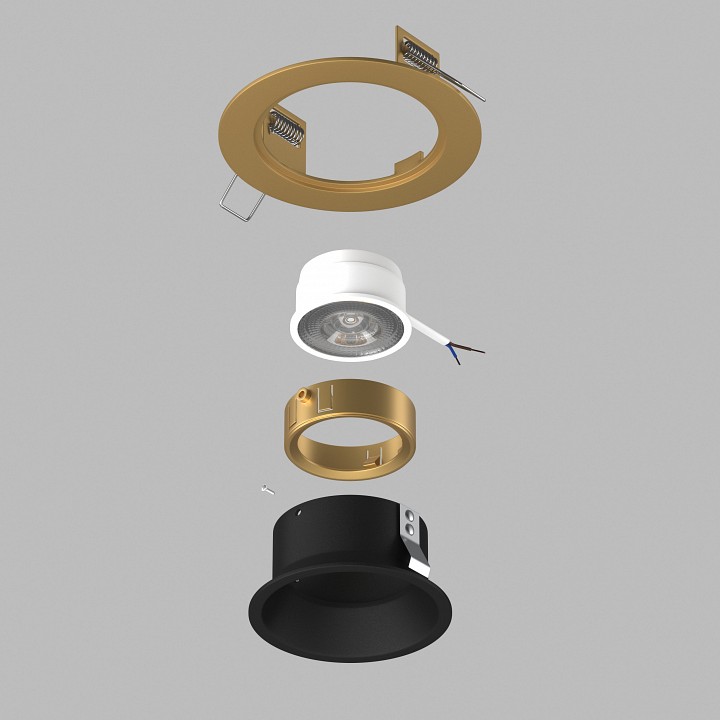 Встраиваемый светильник lightstar domino d61307gmod