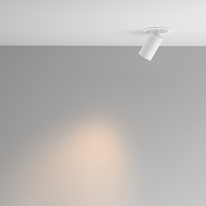 Встраиваемый светильник на штанге maytoni focus led c071cl-7w3k-wb