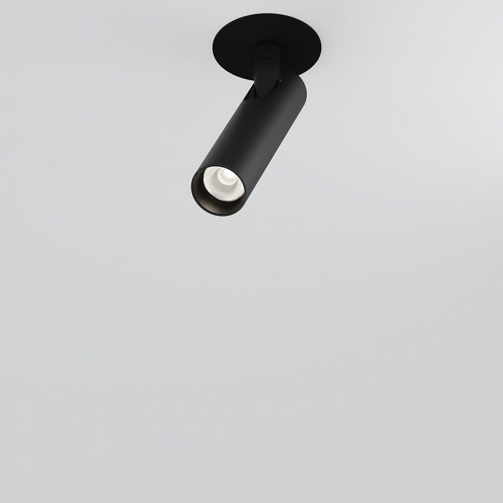 Встраиваемый светильник на штанге maytoni focus t c141rs-l125-6w4k-b