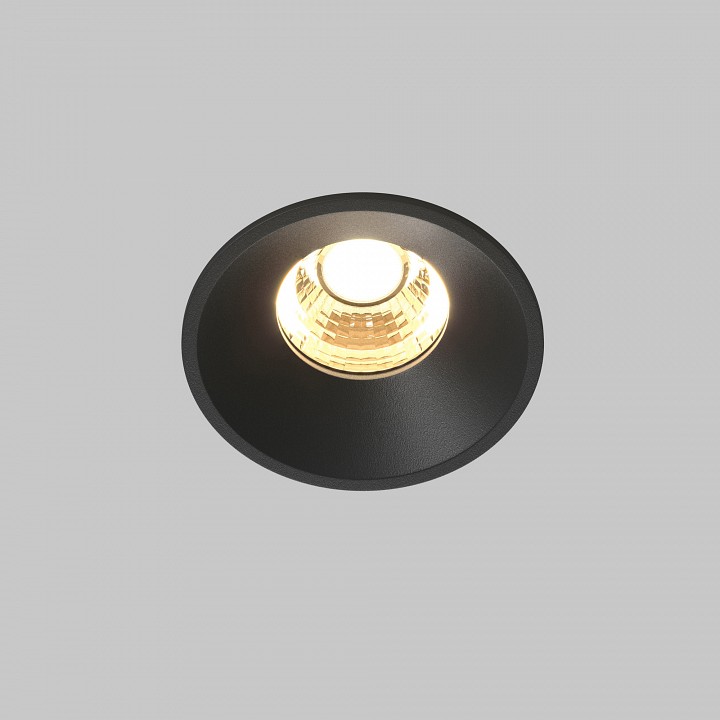 Встраиваемый светильник maytoni round dl058-7w2.7k-b