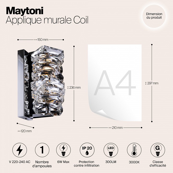 Бра maytoni coil mod124wl-l6ch3k