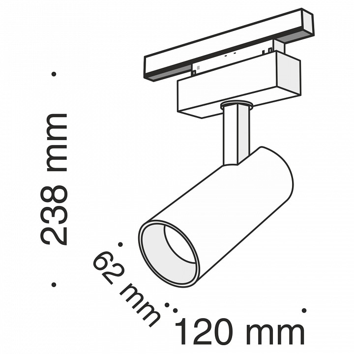 Светильник на штанге maytoni focus led tr019-2-15w3k-b