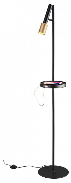 Торшер с полкой odeon light mehari 4240/1f