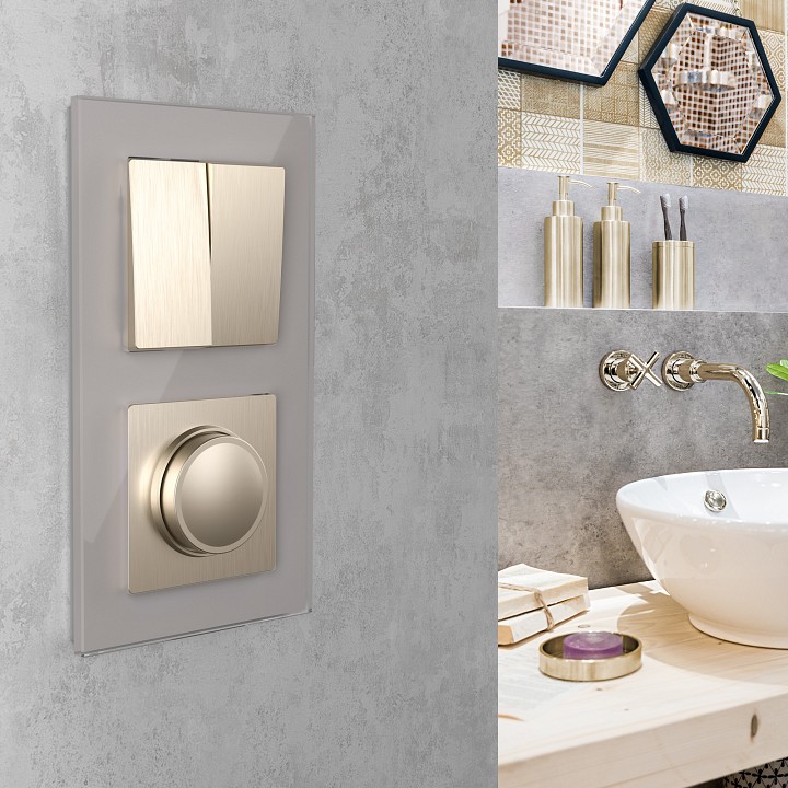 Рамка на 2 поста werkel favorit (дымчатый) w0021117