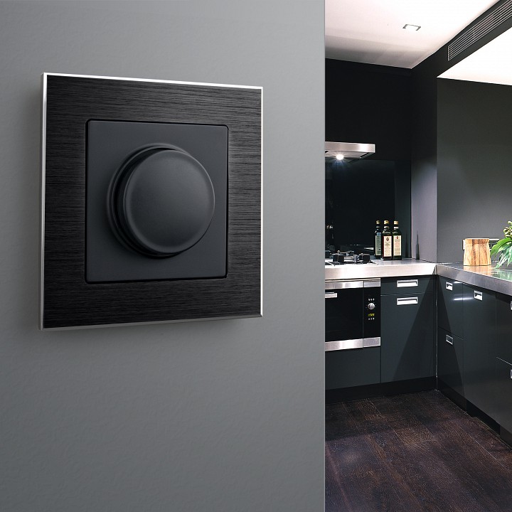 Рамка на 1 пост werkel aluminium (черный алюминий) w0011708