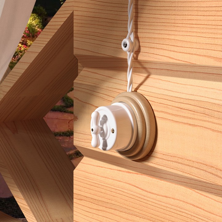 Провод электропитания werkel ретро 3х1, 5 (белый) w6453201