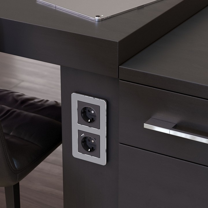 Рамка на 2 поста werkel platinum (алюминий) w0022606