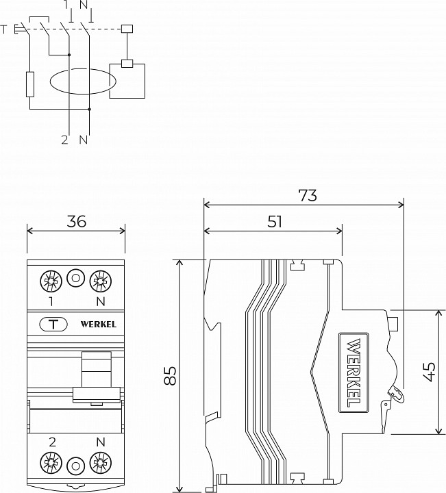 Устройство защитного отключения 1p werkel w912p404