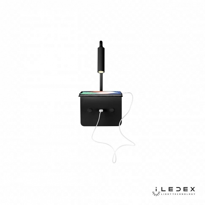 Бра с полкой iledex support 7031c bk