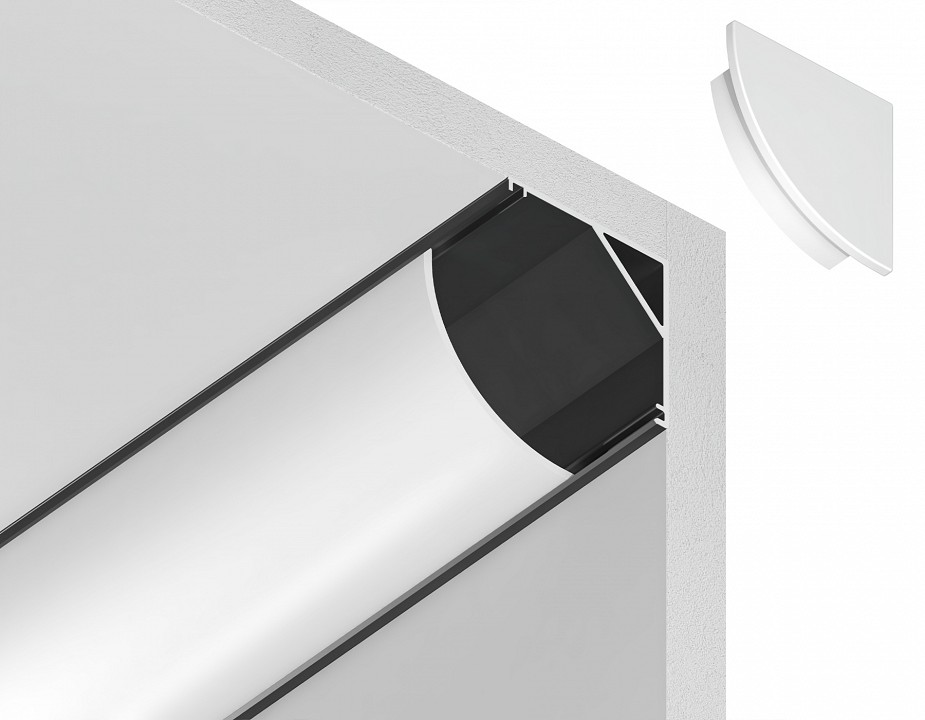 Профиль накладной угловой внутренний ambrella light gp gp2100bk