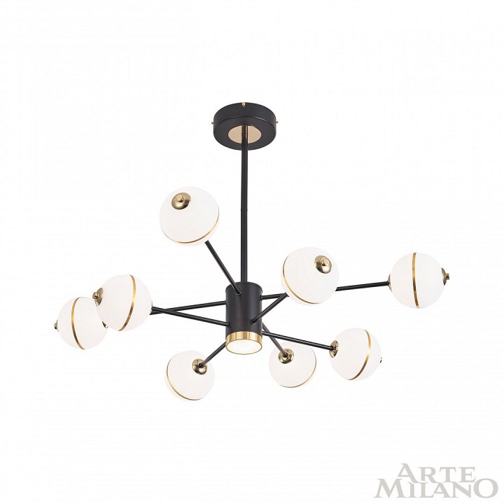 Люстра на штанге arte milano ferrara-72069 272069/8 bk