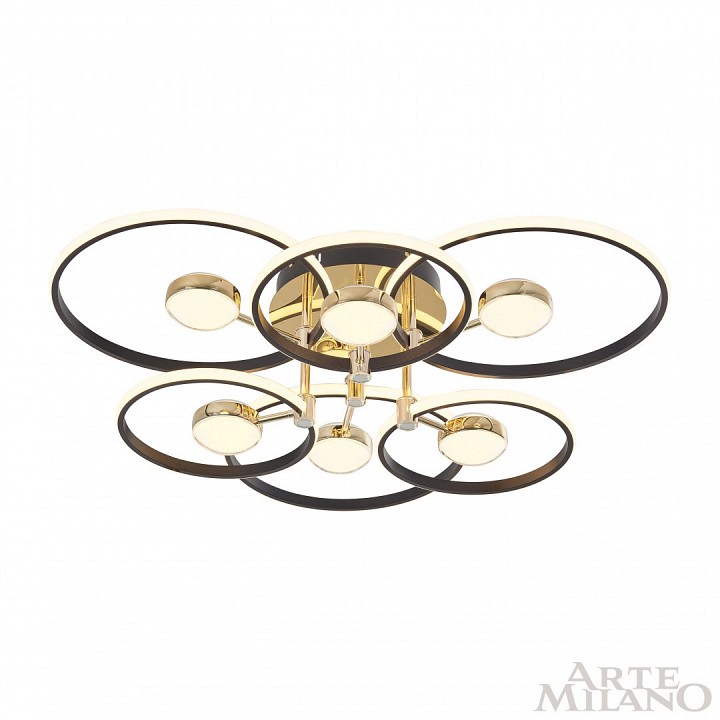 Потолочная люстра arte milano ferrara-76140 276140/6+6 bk/gd