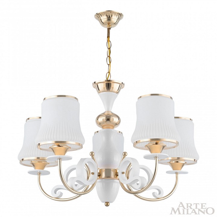Подвесная люстра arte milano florentia-1097 301097/5 wh/gd