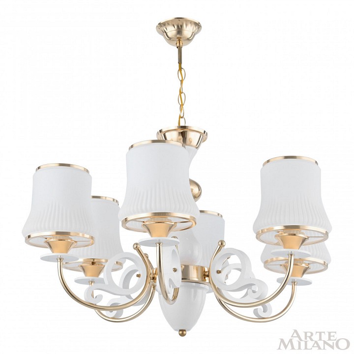 Подвесная люстра arte milano florentia-1097 301097/6 wh/gd