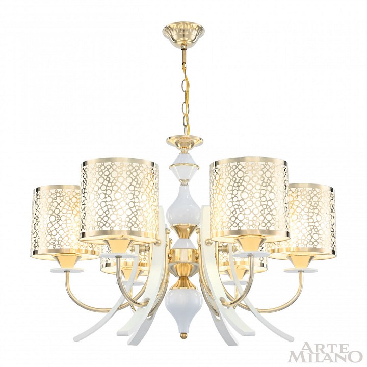 Подвесная люстра arte milano florentia-6067 306067/6 wh/gd
