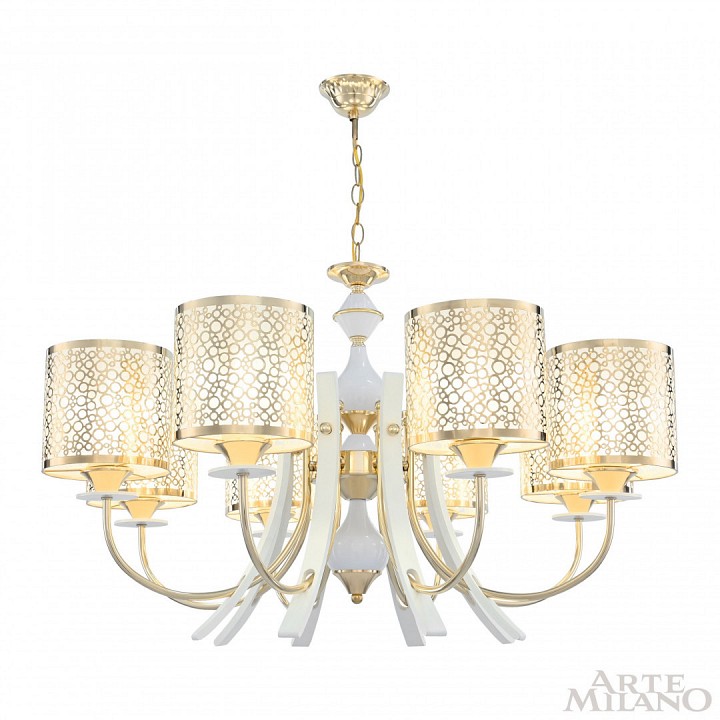 Подвесная люстра arte milano florentia-6067 306067/8 wh/gd