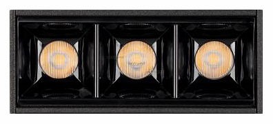 Встраиваемый светильник arlight mag-laser-45-l84-3w day4000 (bk, 15 deg, 24v) 027622