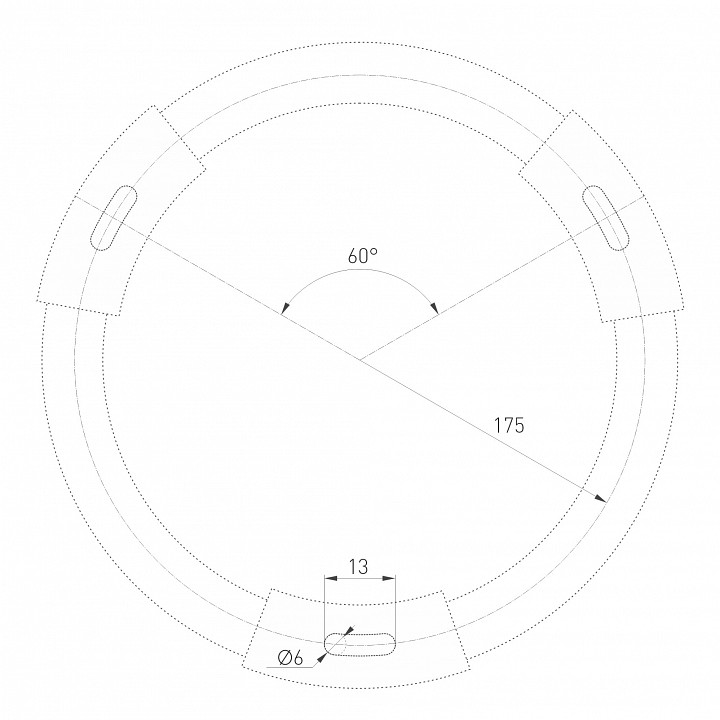 Накладной светильник arlight rondo 34816