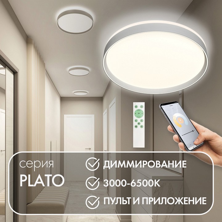 Накладной светильник denkirs plato dk6511-wh/1