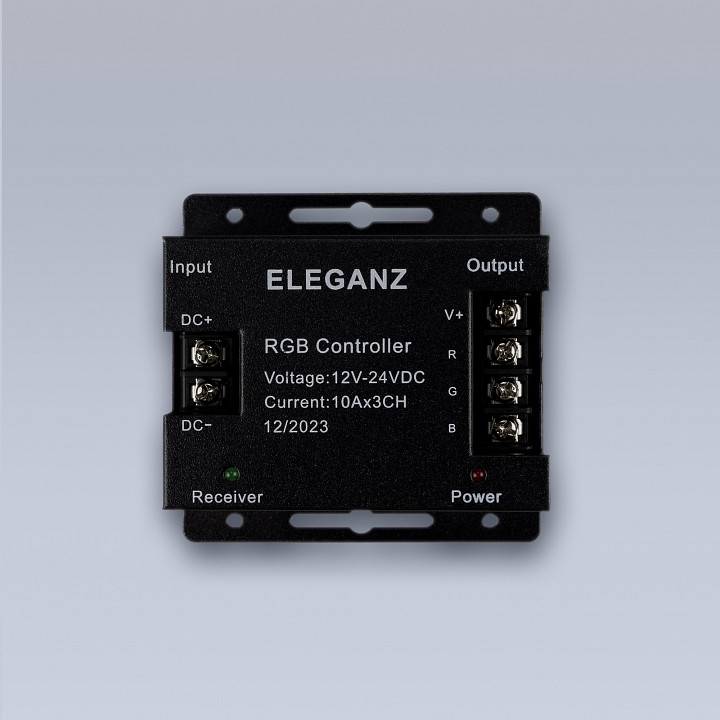 Контроллер-регулятор цвета rgb с пультом ду eleganz  1005
