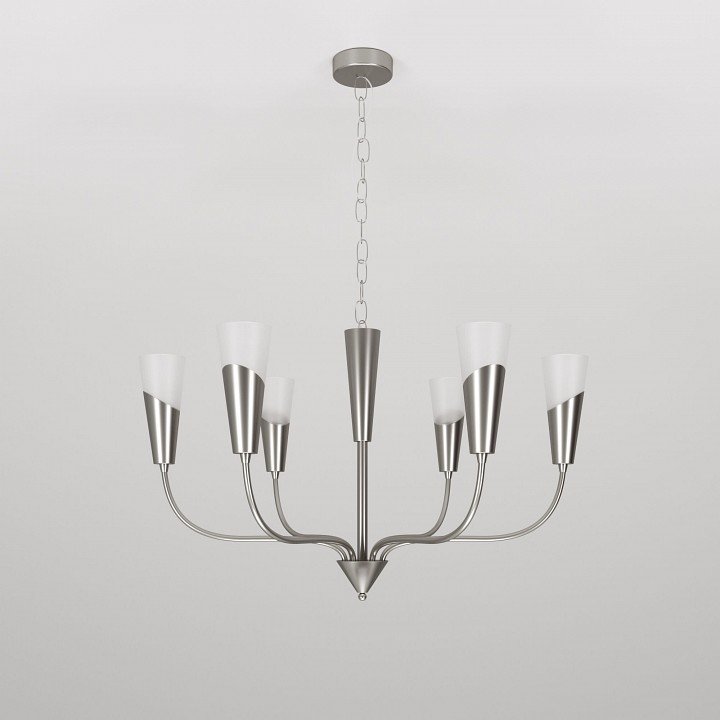 Подвесная люстра eurosvet rhyton 60167/6 никель