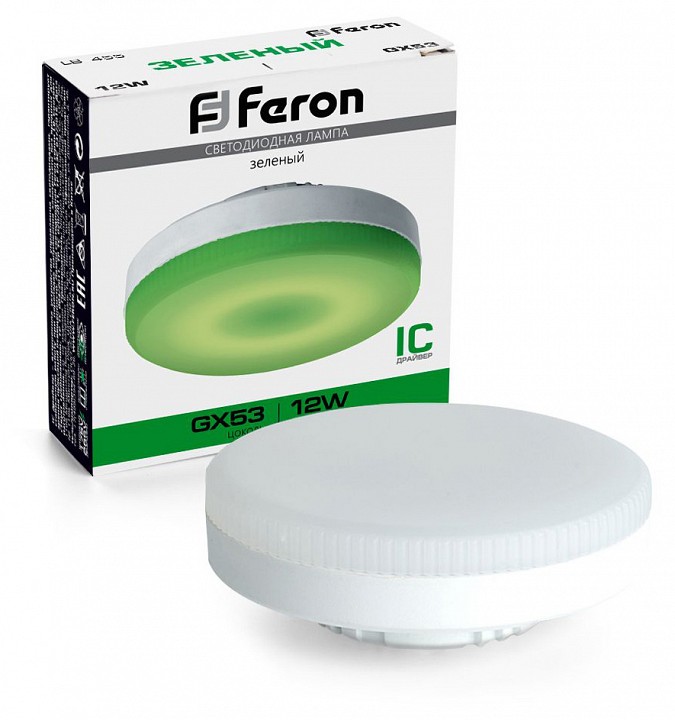 Лампа светодиодная feron lb-455 gx53 12вт k 48560