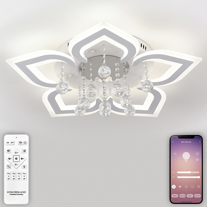 Потолочная люстра natali kovaltseva cascade led lamps 81159