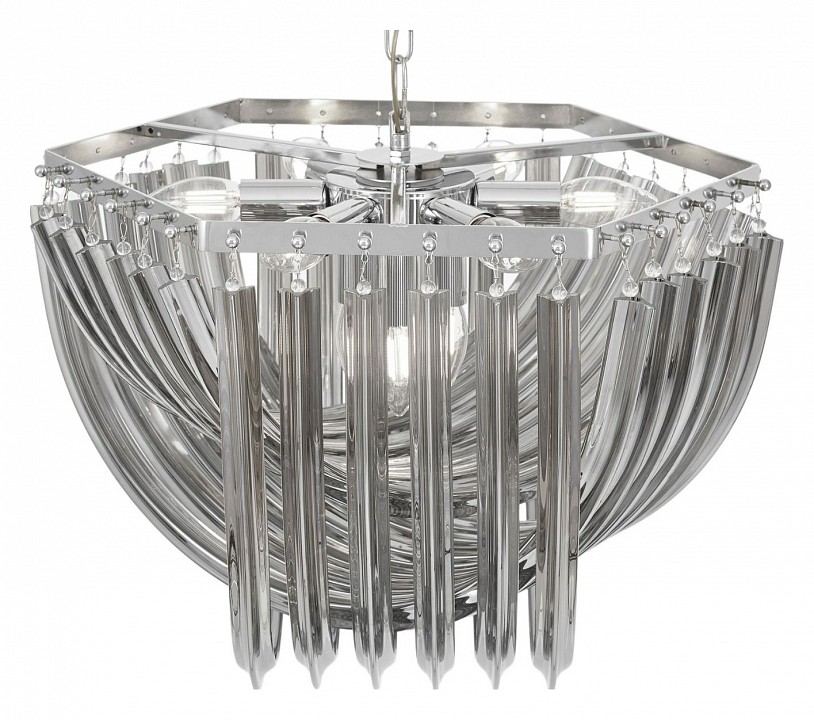 Подвесная люстра lumina deco boscone ldp 7044-550 chr+gy
