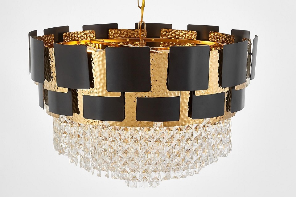 Подвесная люстра lumina deco molina ldp 7045-600 bk+gd