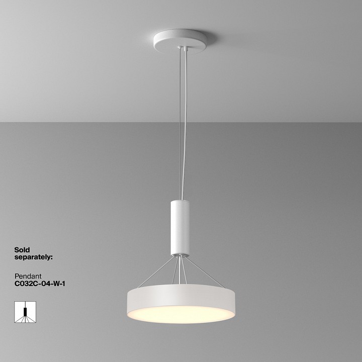 Накладной светильник maytoni zon c032cl-36w3k-rd-w