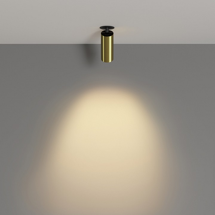 Встраиваемый светильник на штанге maytoni focus led c053cl-l12w2.7k-w-bs