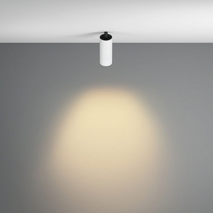 Встраиваемый светильник на штанге maytoni focus led c053cl-l12w2.7k-w-w
