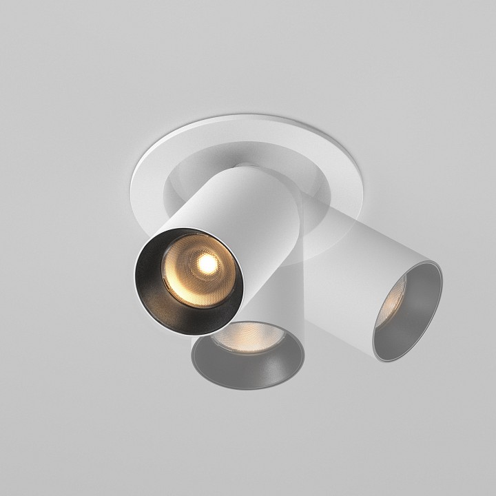Встраиваемый светильник на штанге maytoni focus led c071cl-7w2.7k-wb