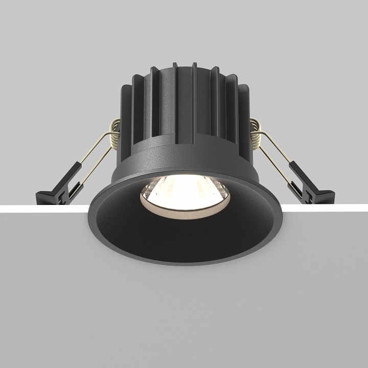 Встраиваемый светильник maytoni round dl058-12w-dtw-b