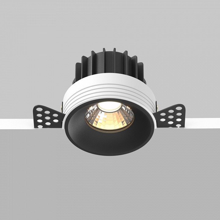 Встраиваемый светильник maytoni round dl058-12w3k-trs-b