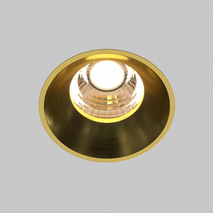 Встраиваемый светильник maytoni round dl058-7w3k-trs-bs