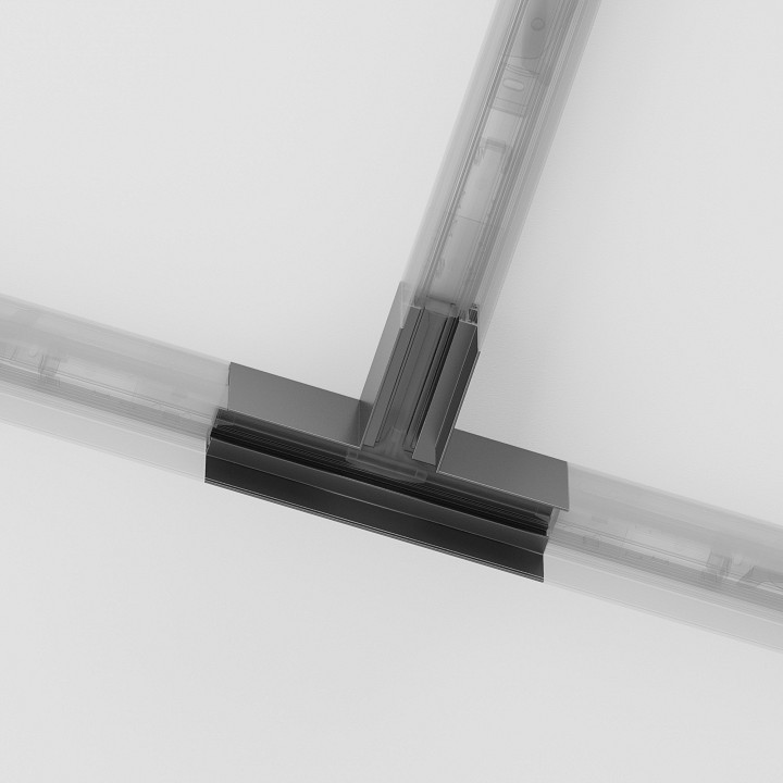 Соединитель t-образный для треков накладных maytoni accessories for tracks gravity tra010ct-41b