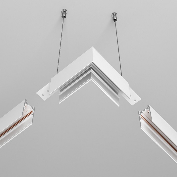 Соединитель угловой l-образный для треков накладных maytoni accessories for tracks exility tra034hcl-41w
