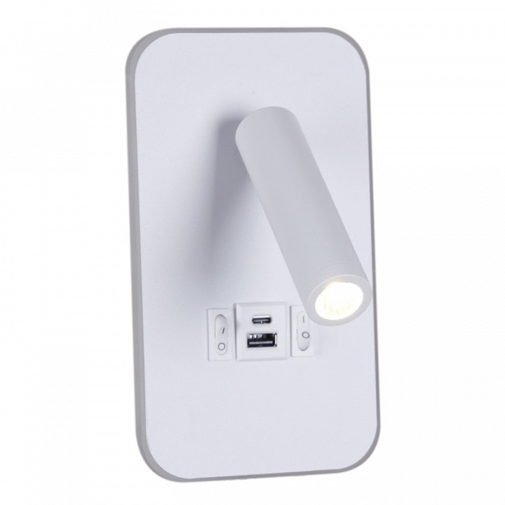 Бра 86204-9.2-001kt led12w+usb wt