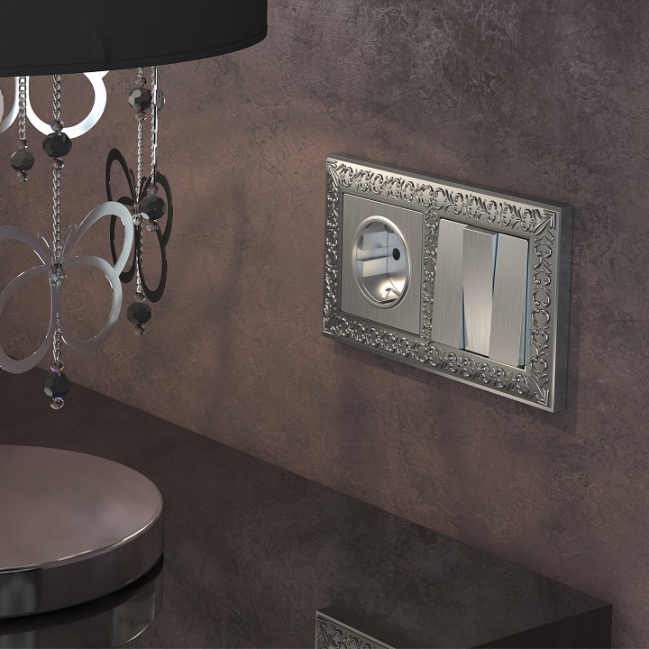 Рамка на 5 постов werkel stark (черный) w0051808