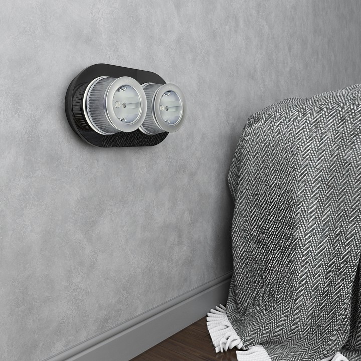 Рамка на 2 поста werkel черный w0025108