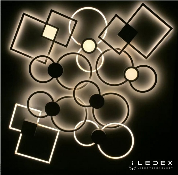Накладной светильник iledex galaxy x046424 24w 3000k bk