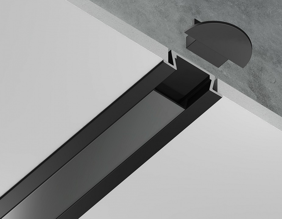 Профиль встраиваемый ambrella light gp gp1001bk/bk